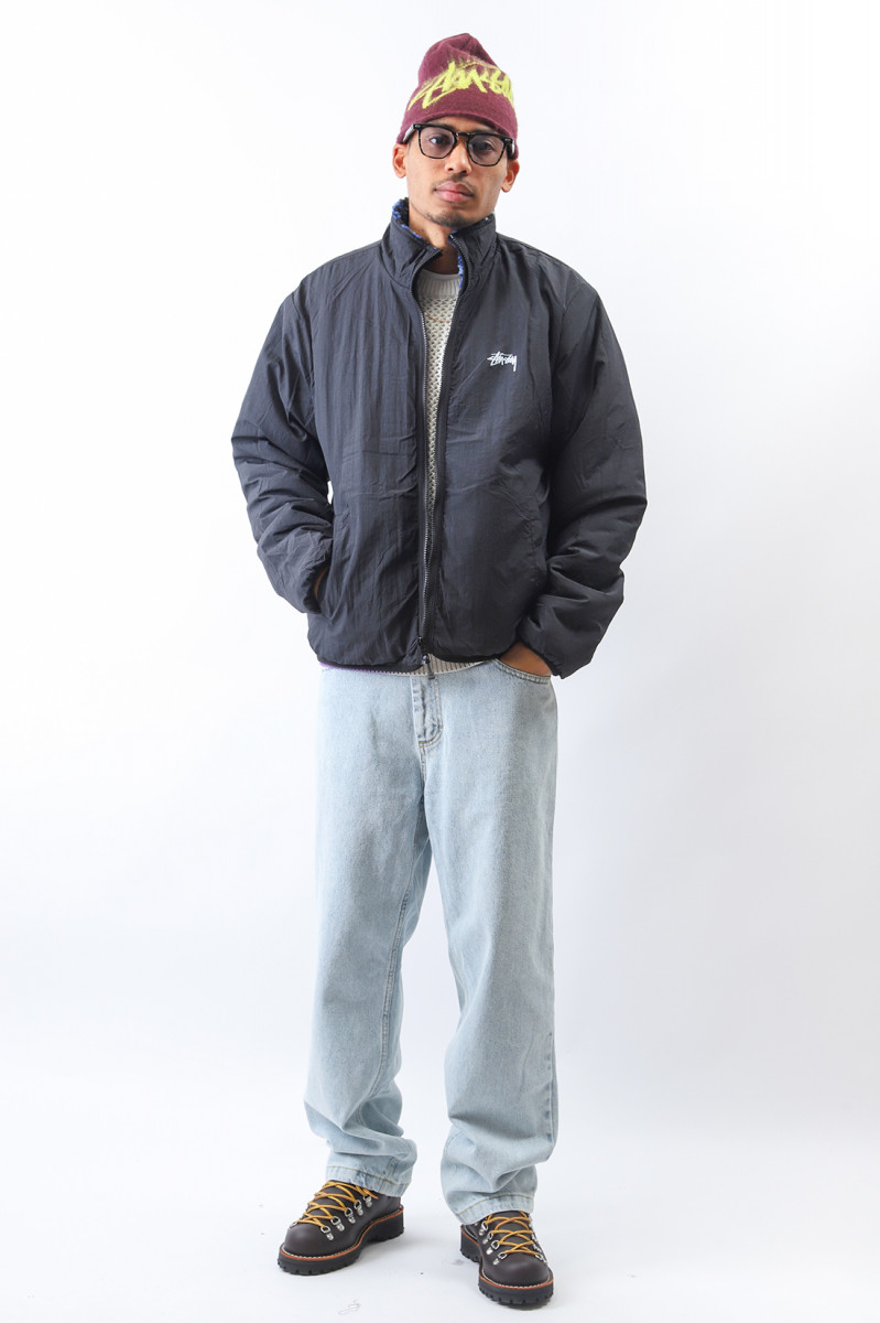 Sherpa reversible jacket Blue leopard