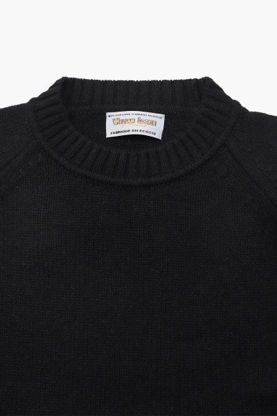 William lockie Lowther 47097 raglan crew Black - GRADUATE STORE