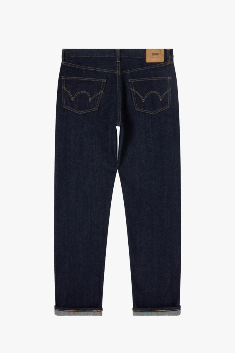 Loose straight kurabo selvage Blue rinsed