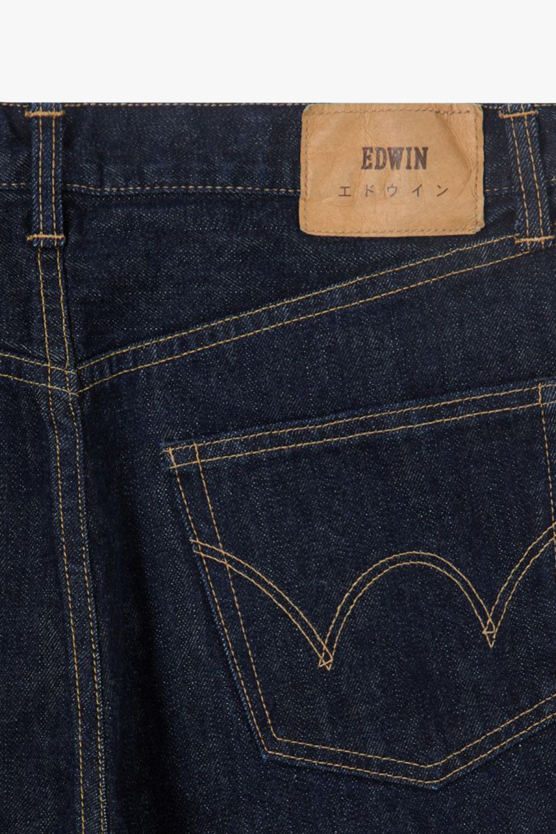 Loose straight kurabo selvage Blue rinsed