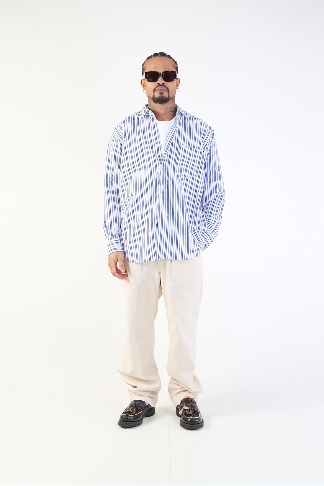 Mens shirt woven Stripe 117