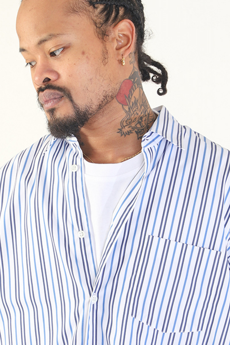Mens shirt woven Stripe 117