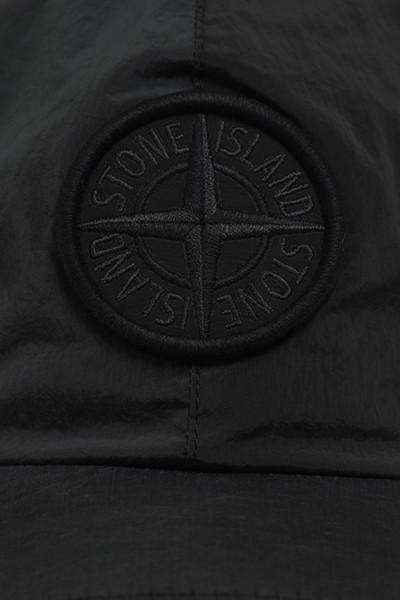 Stone island 99576 nylon logo cap v0029 Nero - GRADUATE STORE