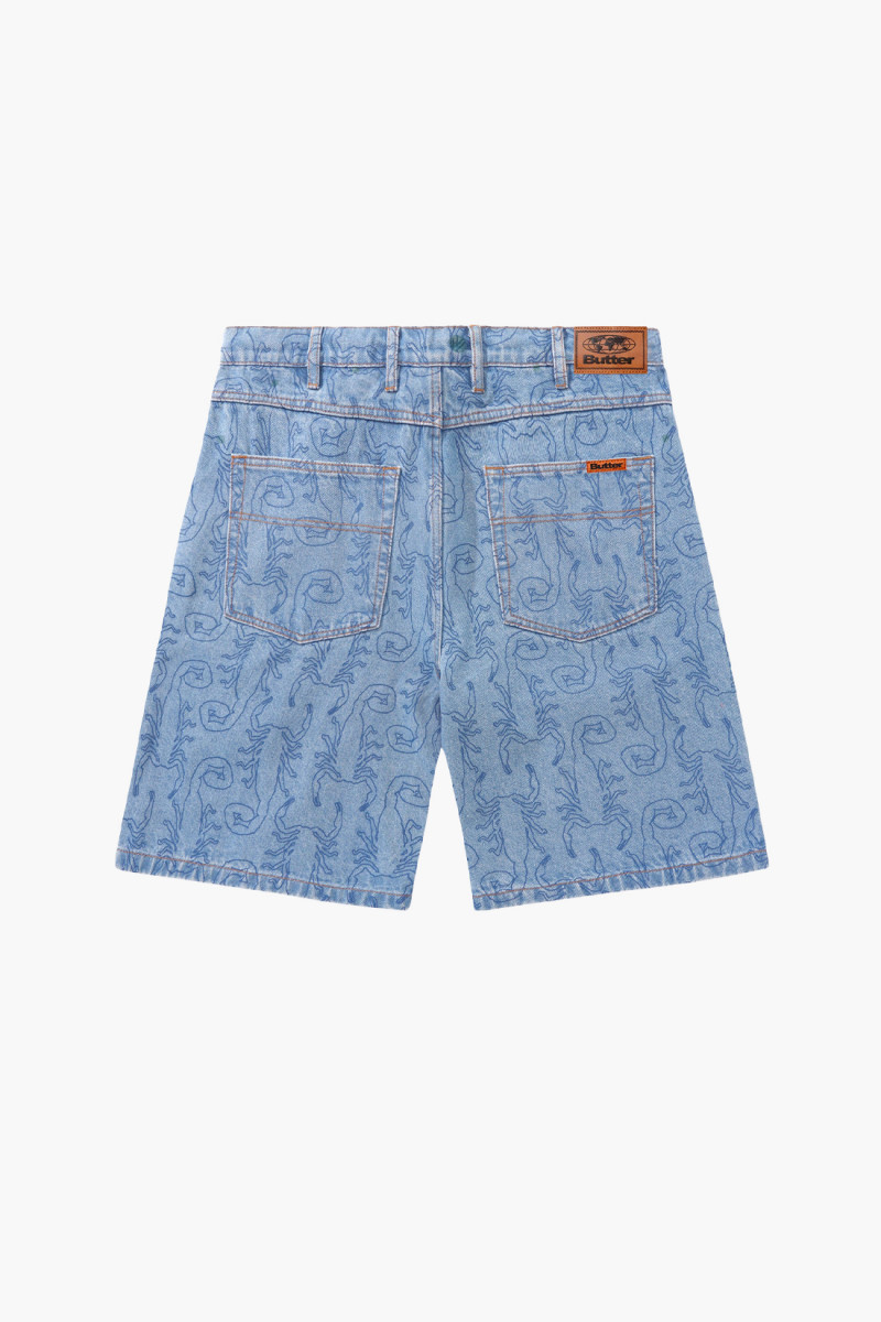 Scorpion  denim shorts Washed indigo