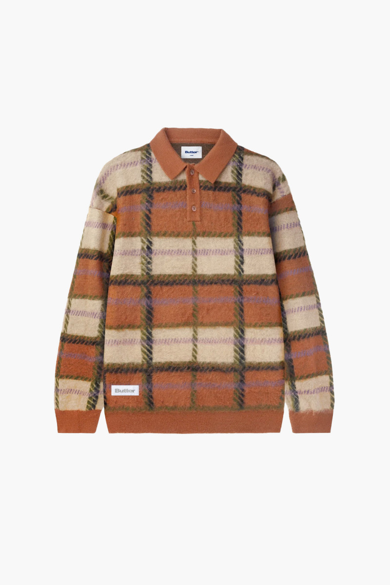 Ivy button up knit sweater Brown/tan