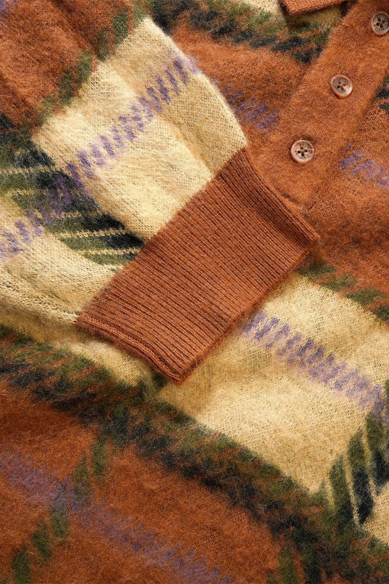 Ivy button up knit sweater Brown/tan