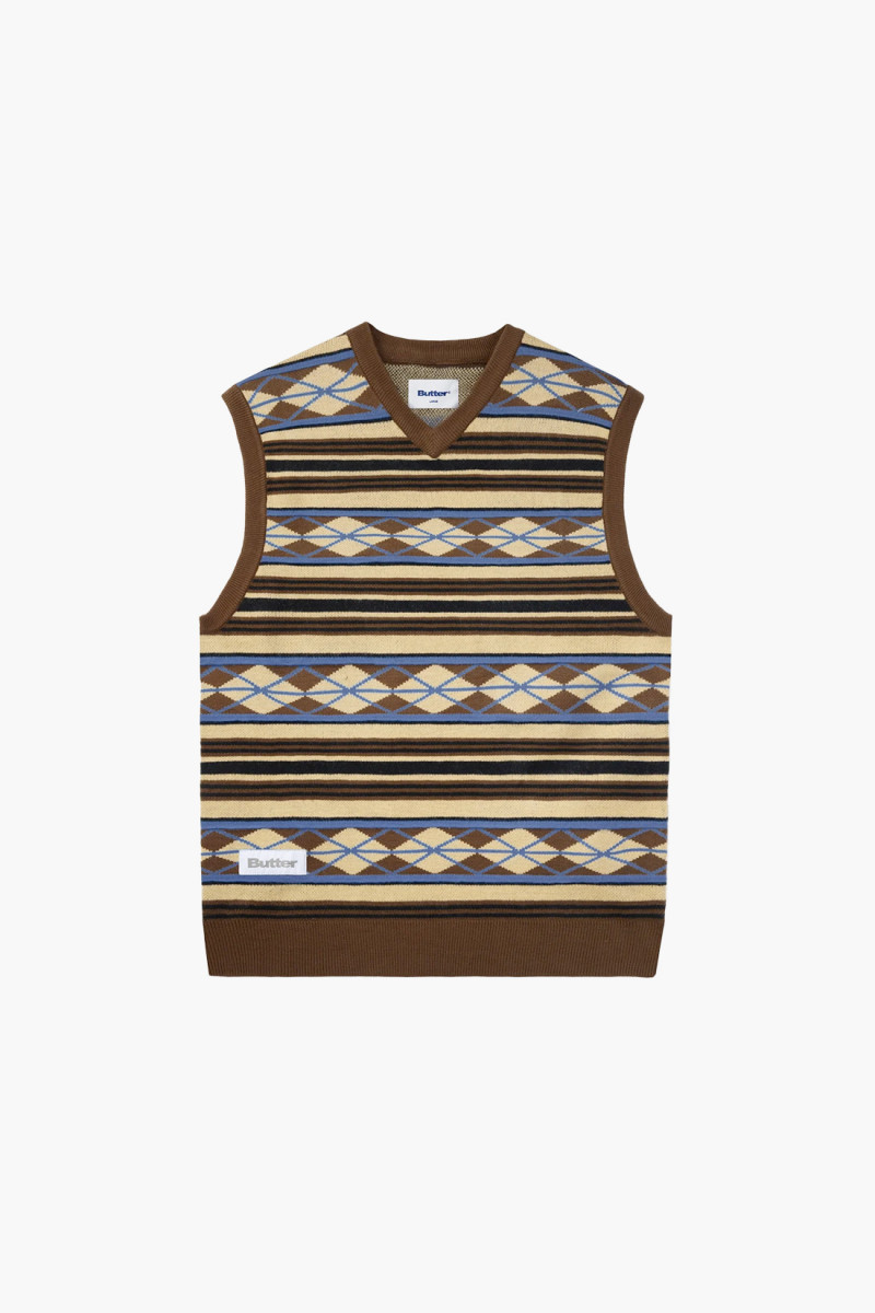 Wilson knitted vest Brown