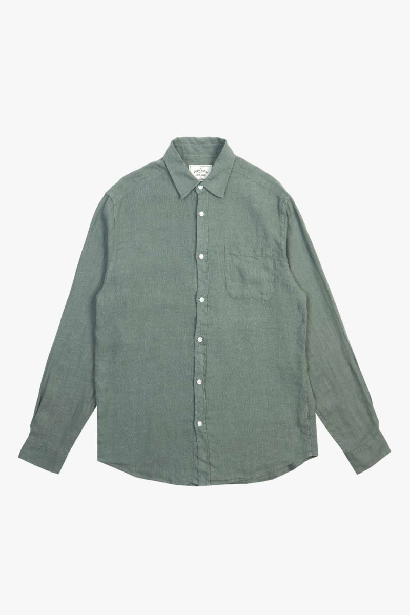 Linen shirt Dry green