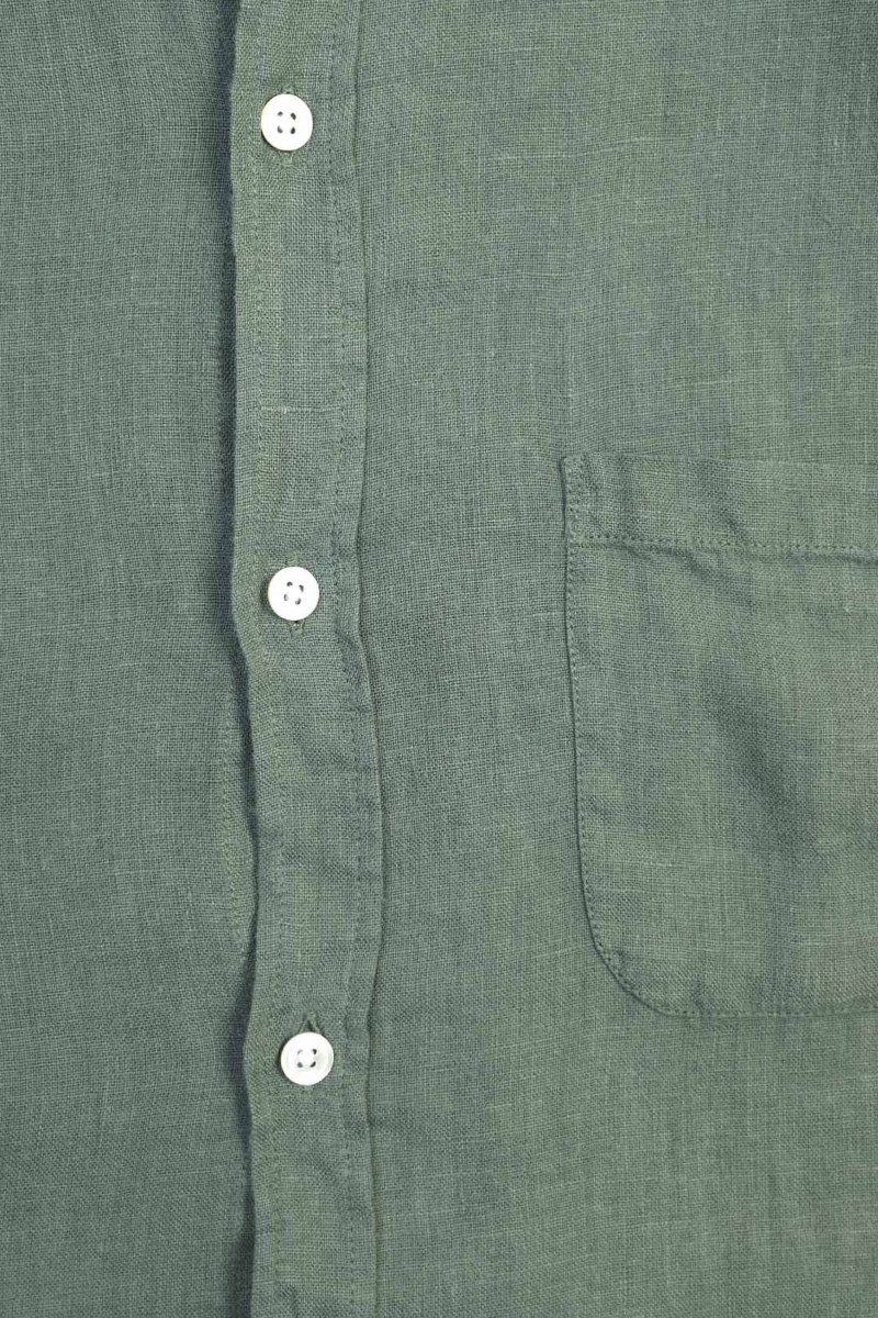 Linen shirt Dry green