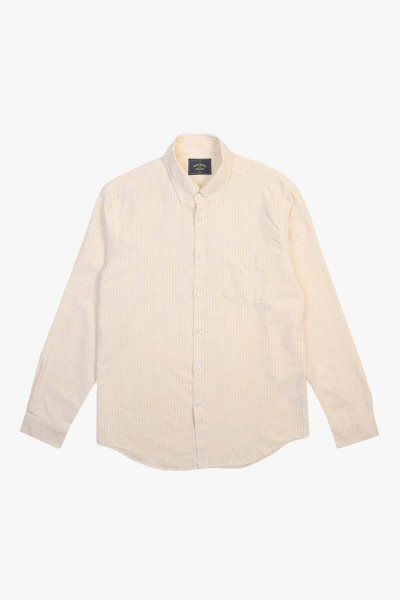 Portuguese flannel Belavista stripe shirt Yellow - GRADUATE STORE