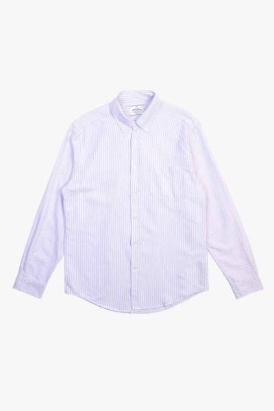 Portuguese flannel Belavista stripe shirt Lavenda - GRADUATE STORE