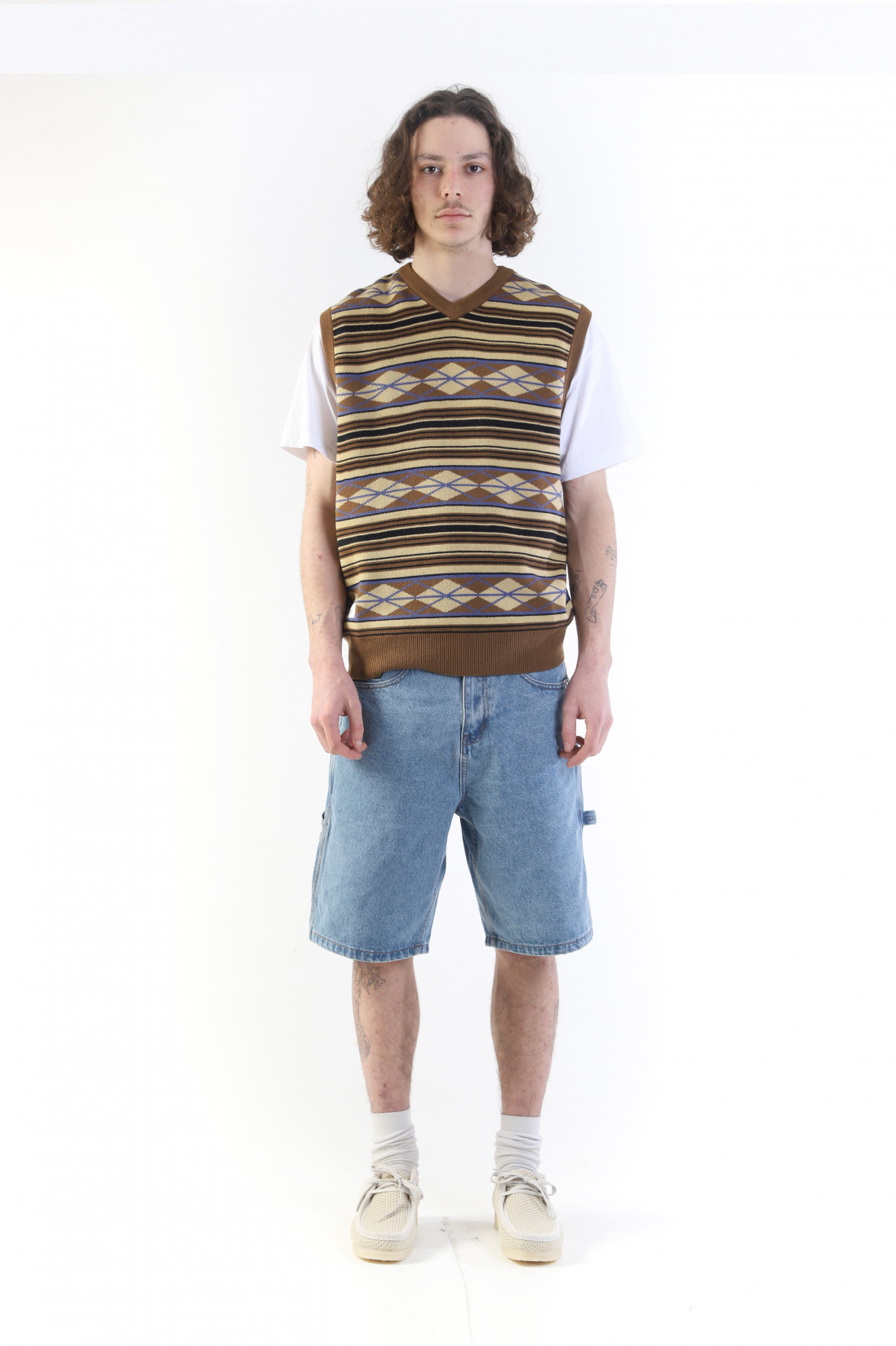 Wilson knitted vest Brown