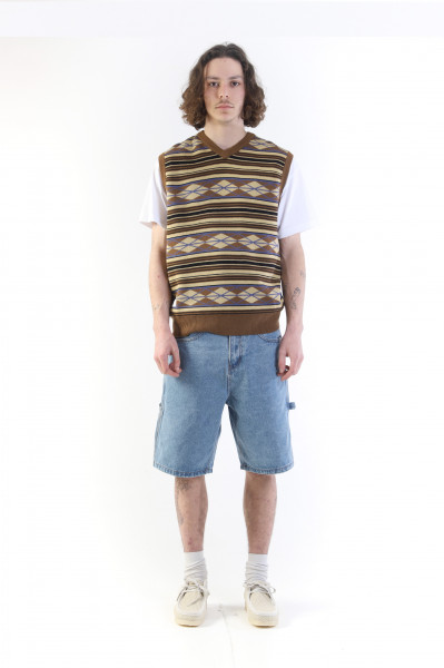 Wilson knitted vest Brown