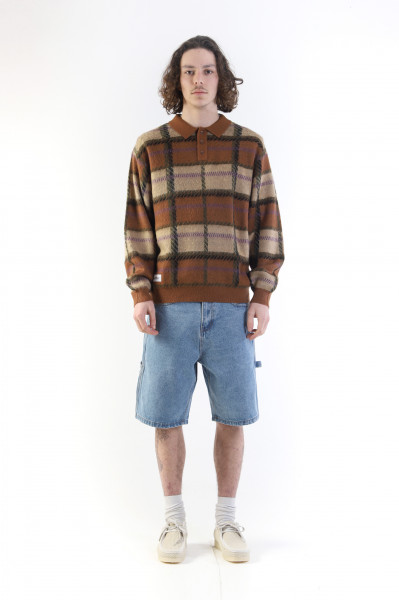 Ivy button up knit sweater Brown/tan