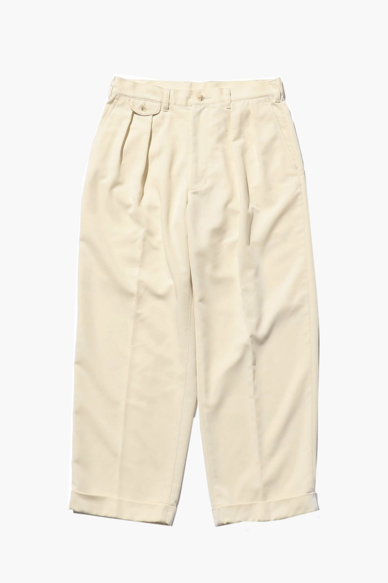 2 pleats trousers pe twill Oyster 05
