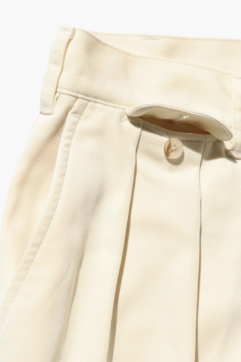 2 pleats trousers pe twill Oyster 05