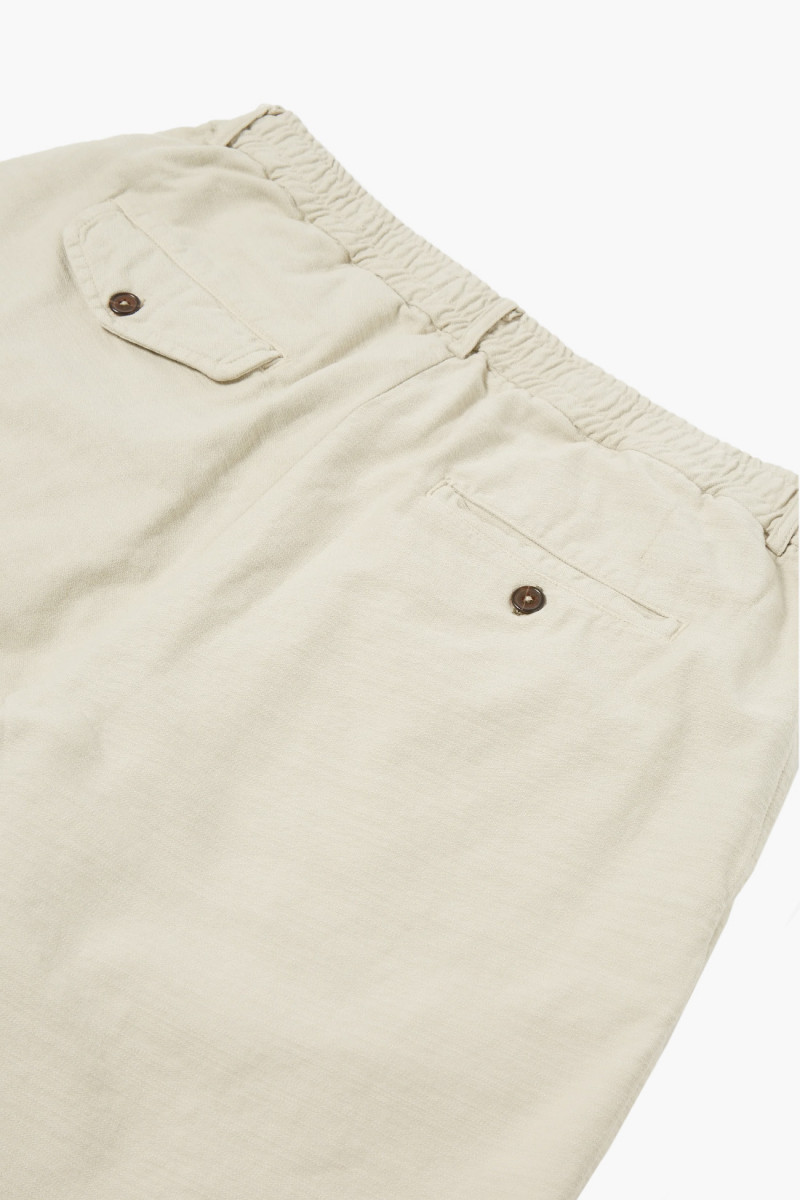 Pleated track short slub Driftwood
