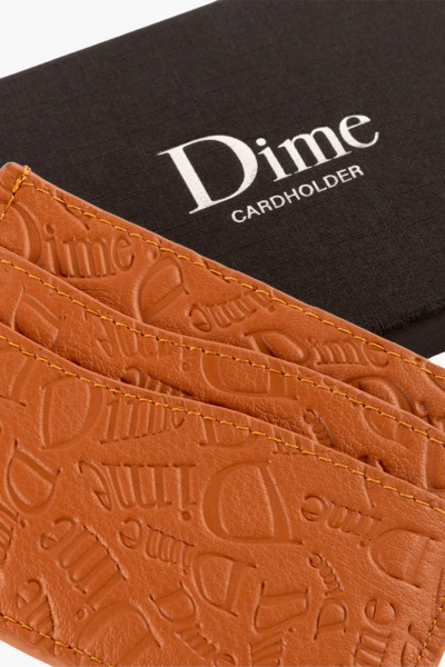 Dime Haha leather cardholder Almond - GRADUATE STORE