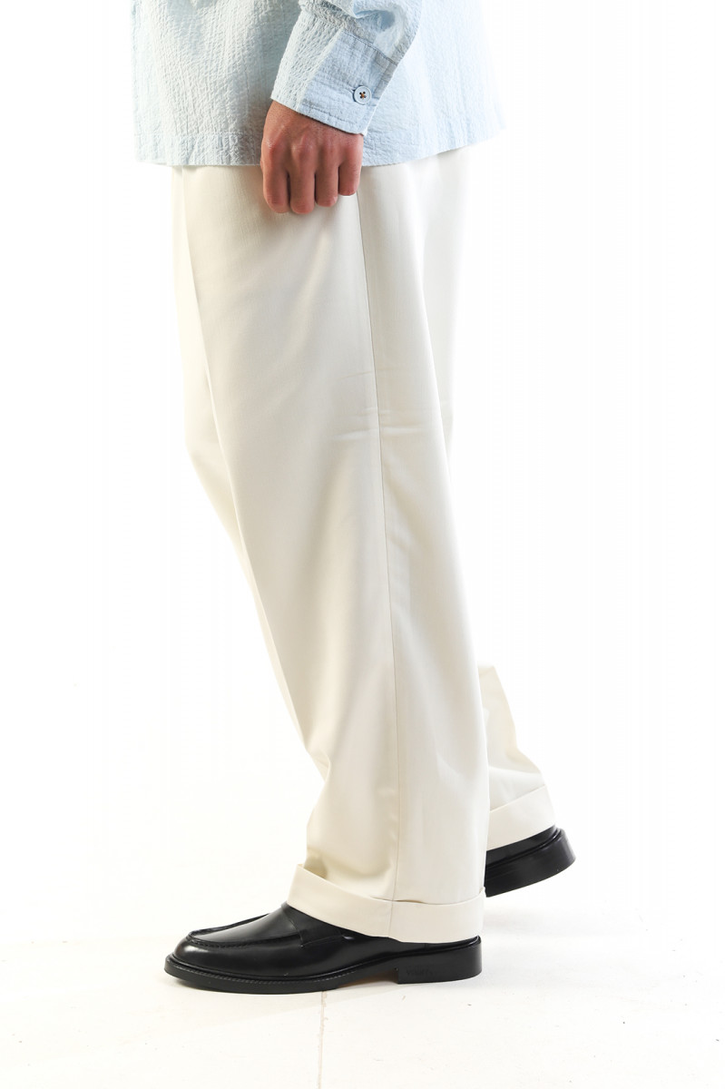 2 pleats trousers pe twill Oyster 05