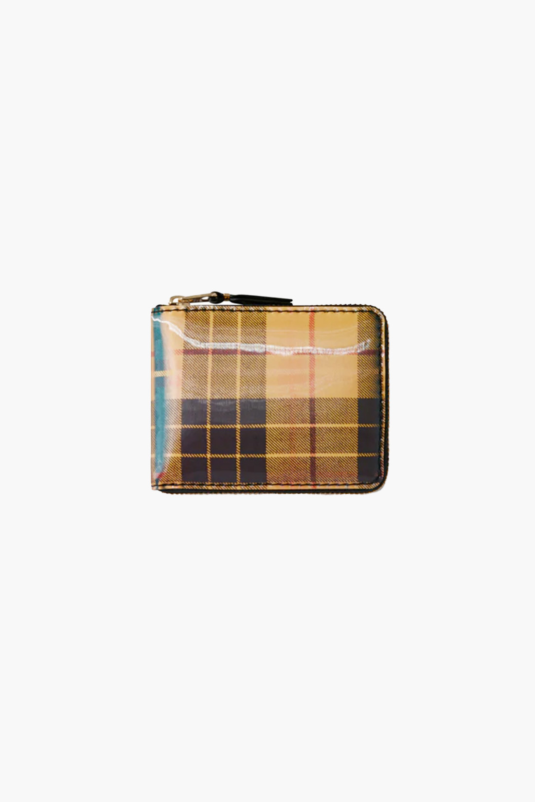 Cdg wallet lenticular tartan Yellow/ green