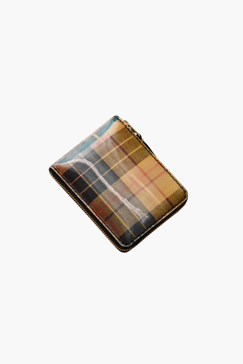 Cdg wallet lenticular tartan Yellow/ green