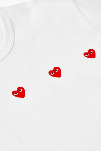 Comme des garçons play Play multi red heart t-shirt White - ...