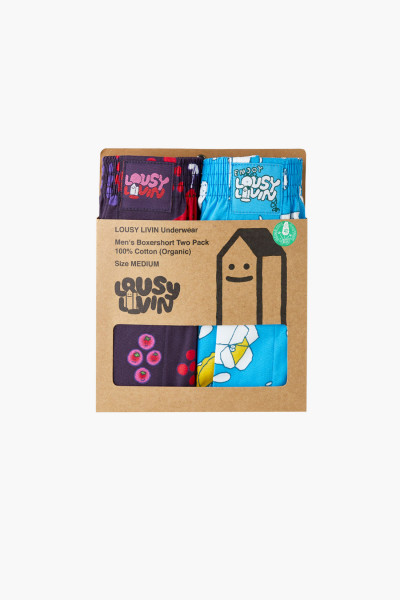 Lousy livin Boxer shorts berry & lunchbox Navy/blue - GRADUATE ...