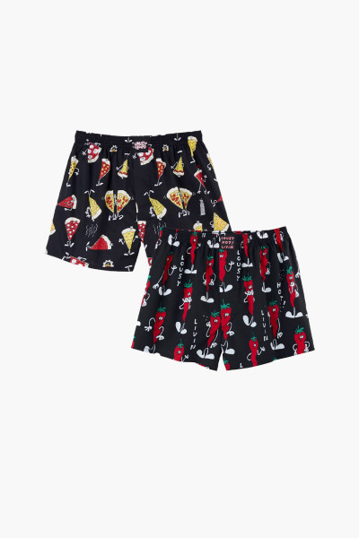 Boxer shorts pizza & chilli...