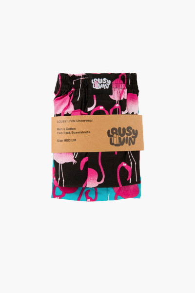 Lousy livin Boxer shorts flamingo Black & blue - GRADUATE STORE