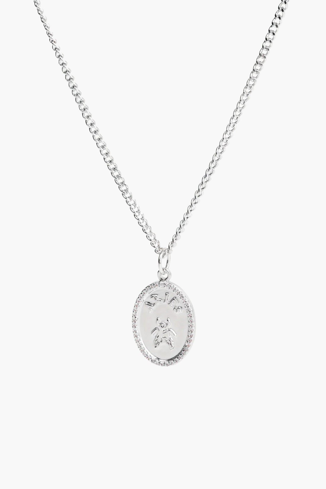 Chain necklace with fly Silver