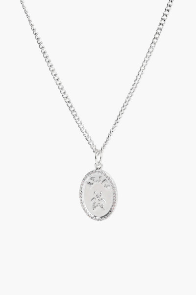 Chain necklace with fly Silver