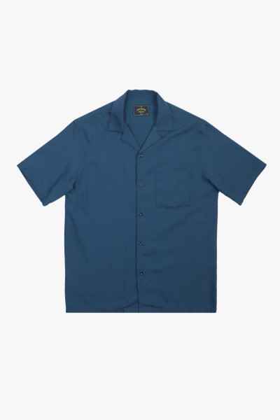 Portuguese flannel Message ss shirt Blue/ green - GRADUATE STORE