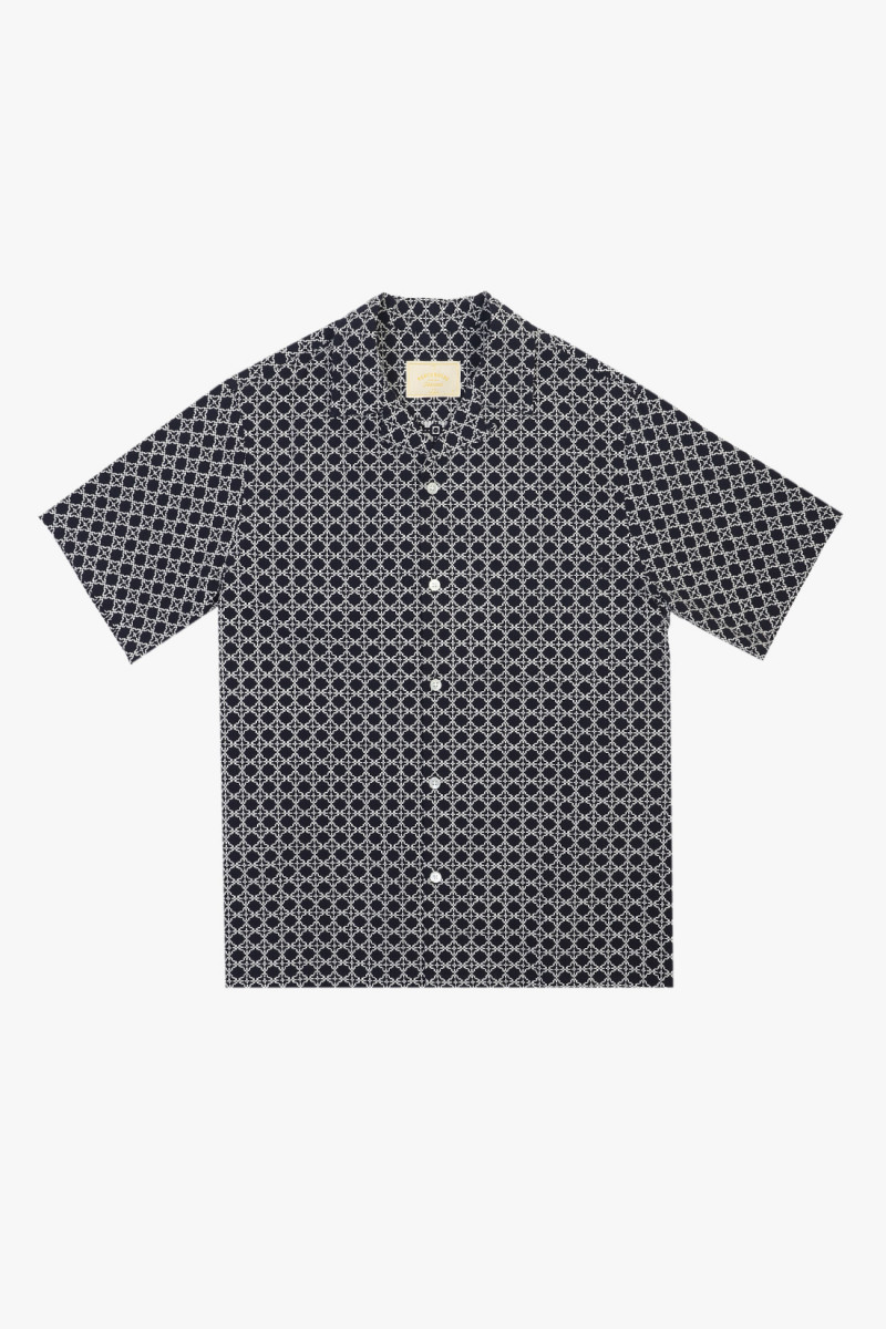 Portuguese tile ss shirt White/ navy