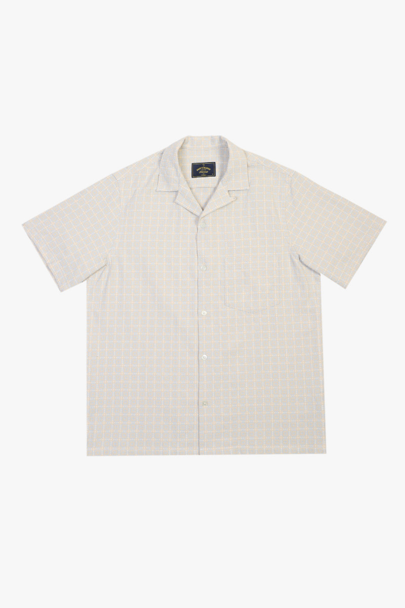 Portuguese tile ss shirt Blue/ beije