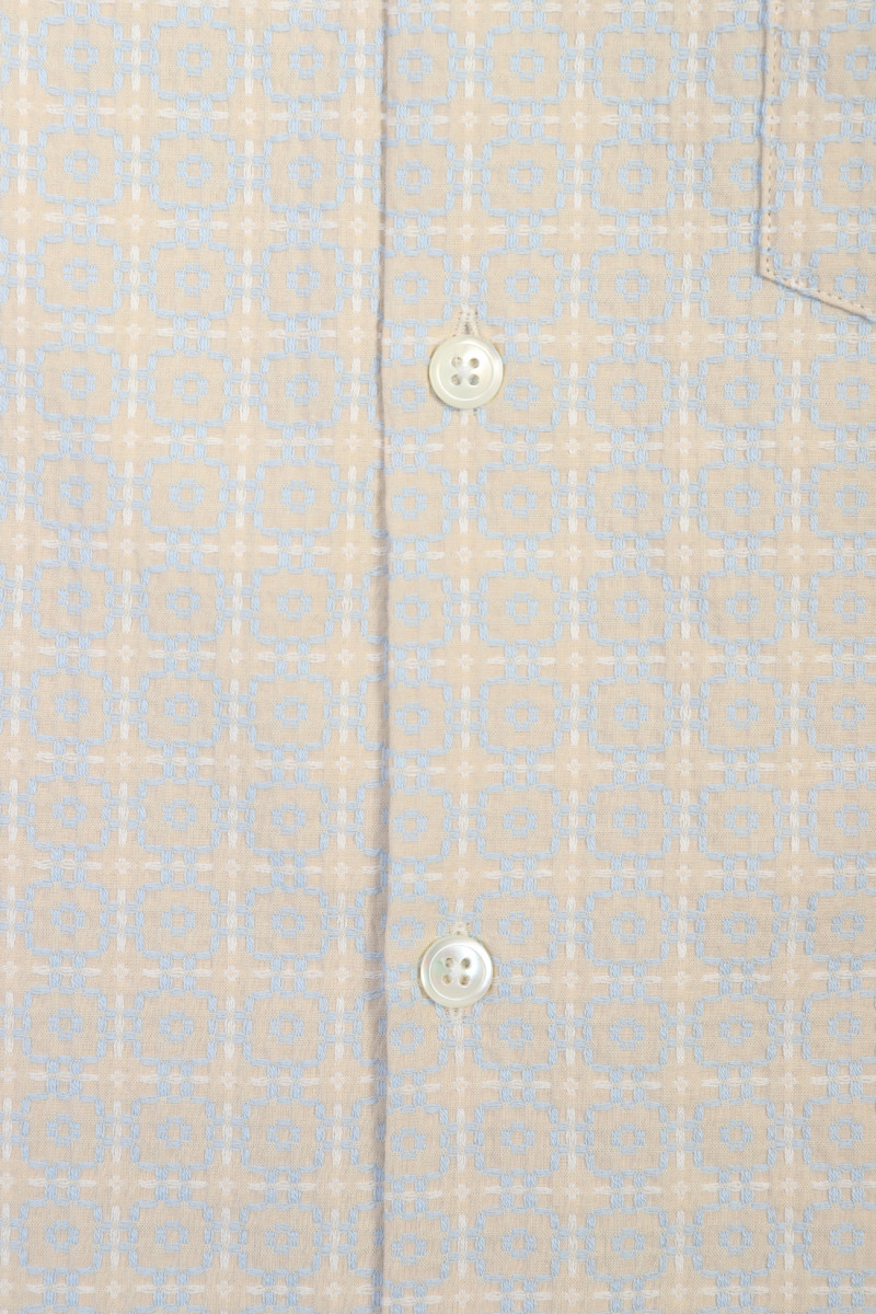 Portuguese tile ss shirt Blue/ beije