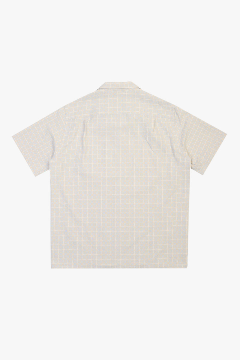 Portuguese tile ss shirt Blue/ beije