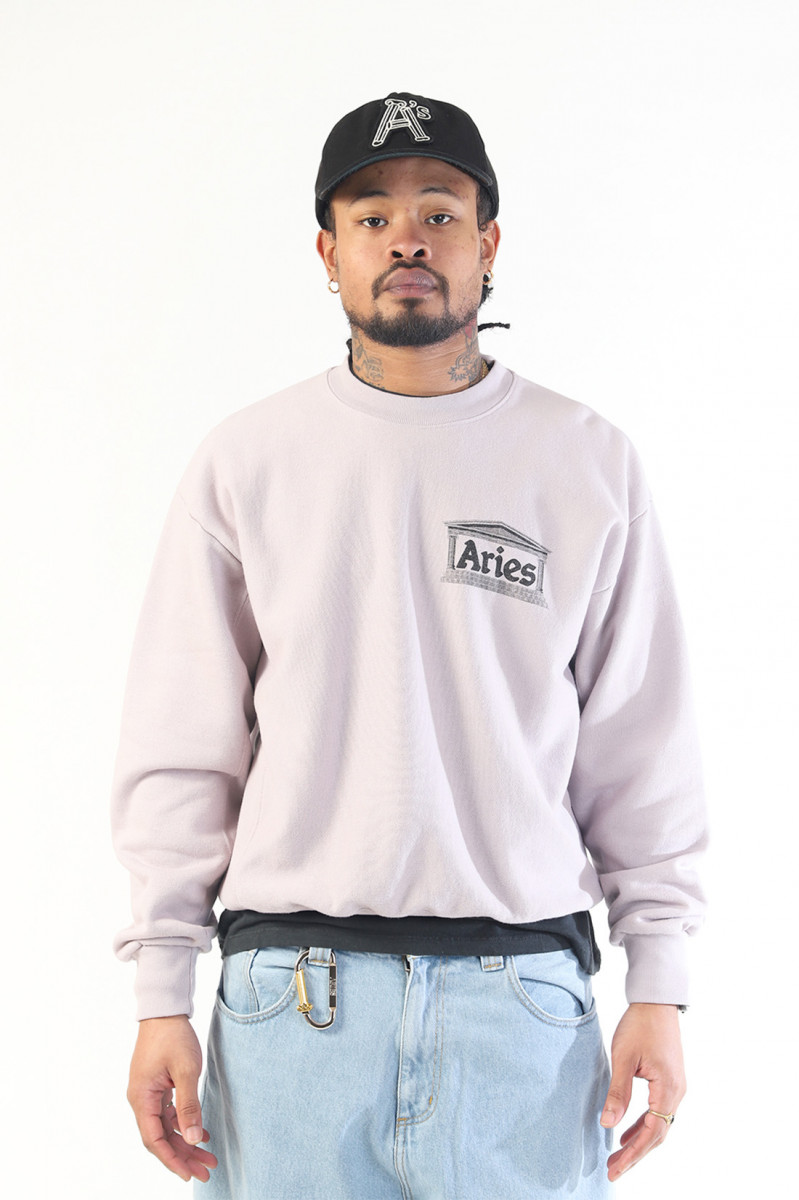 Aged premium temple sweatshirt Lilac