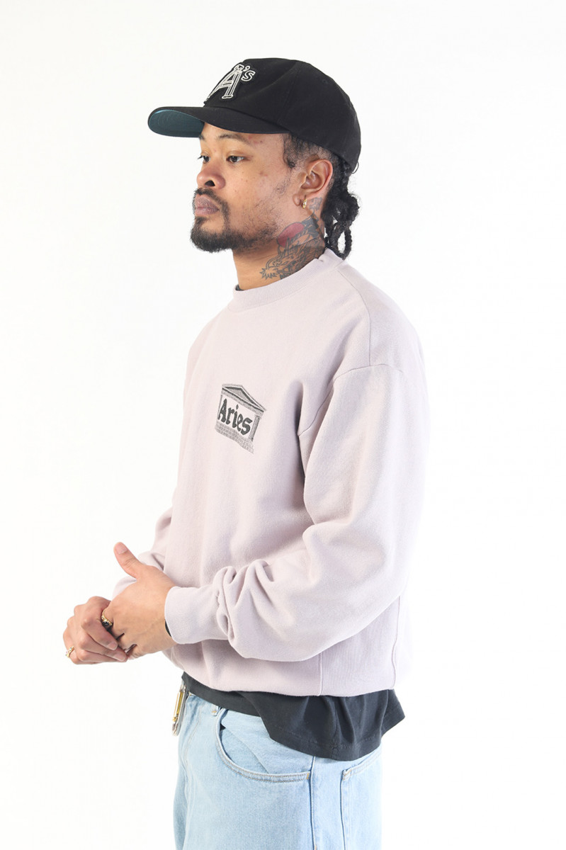 Aged premium temple sweatshirt Lilac