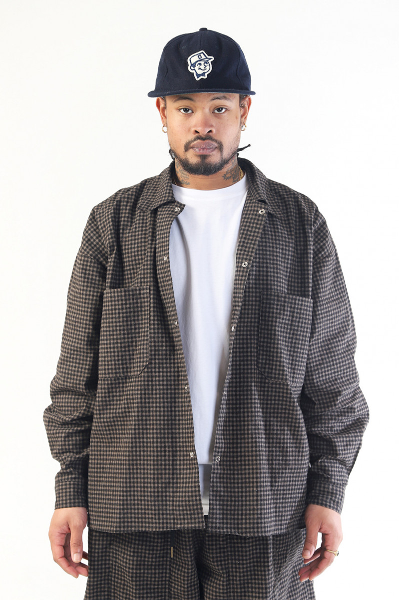 Kouri check shirt Brown