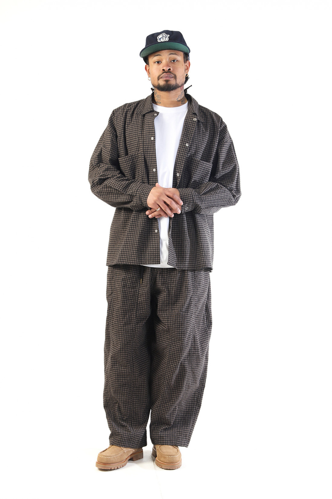 Kouri check pants Brown