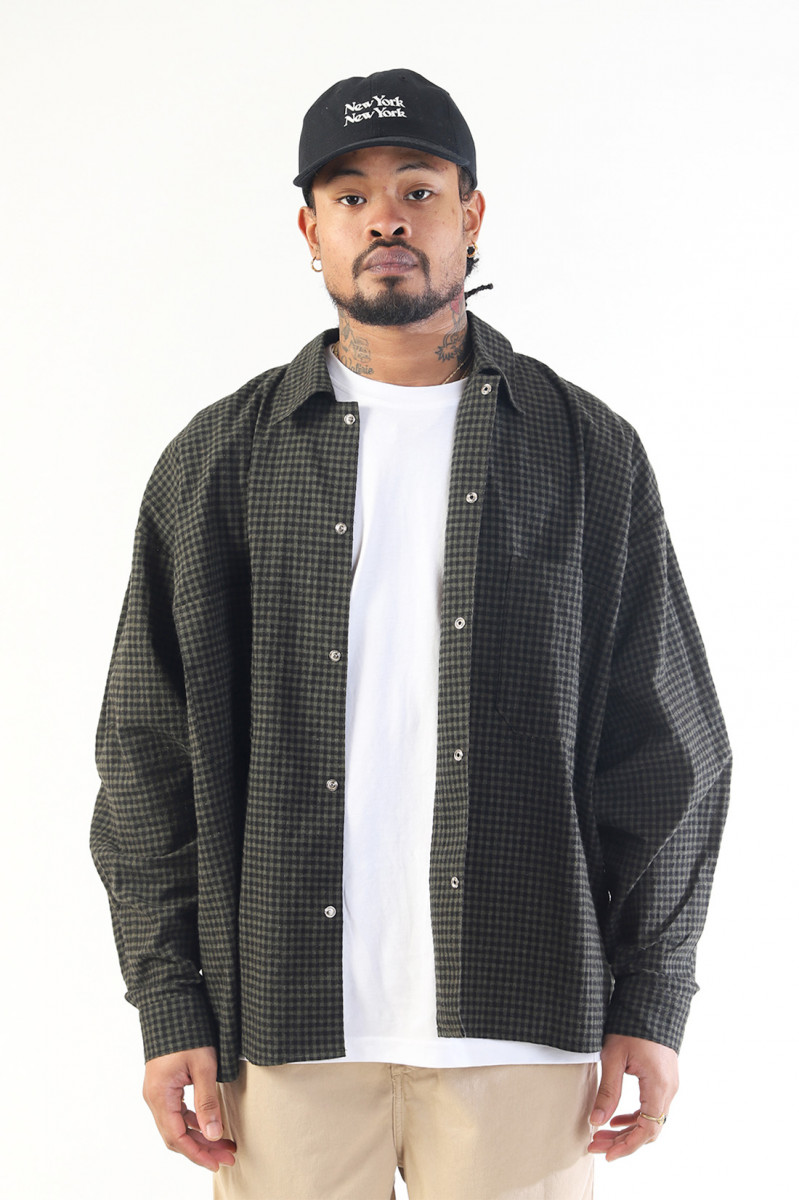 Kouri check shirt Khaki