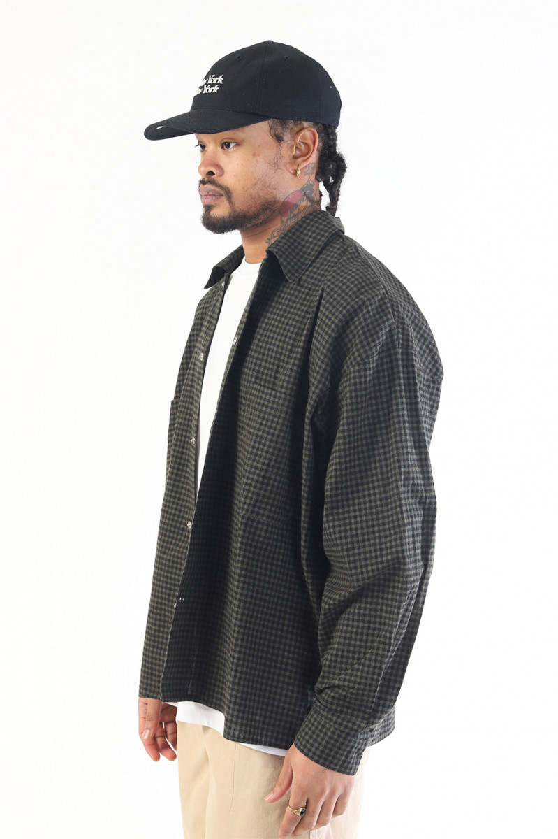 Kouri check shirt Khaki