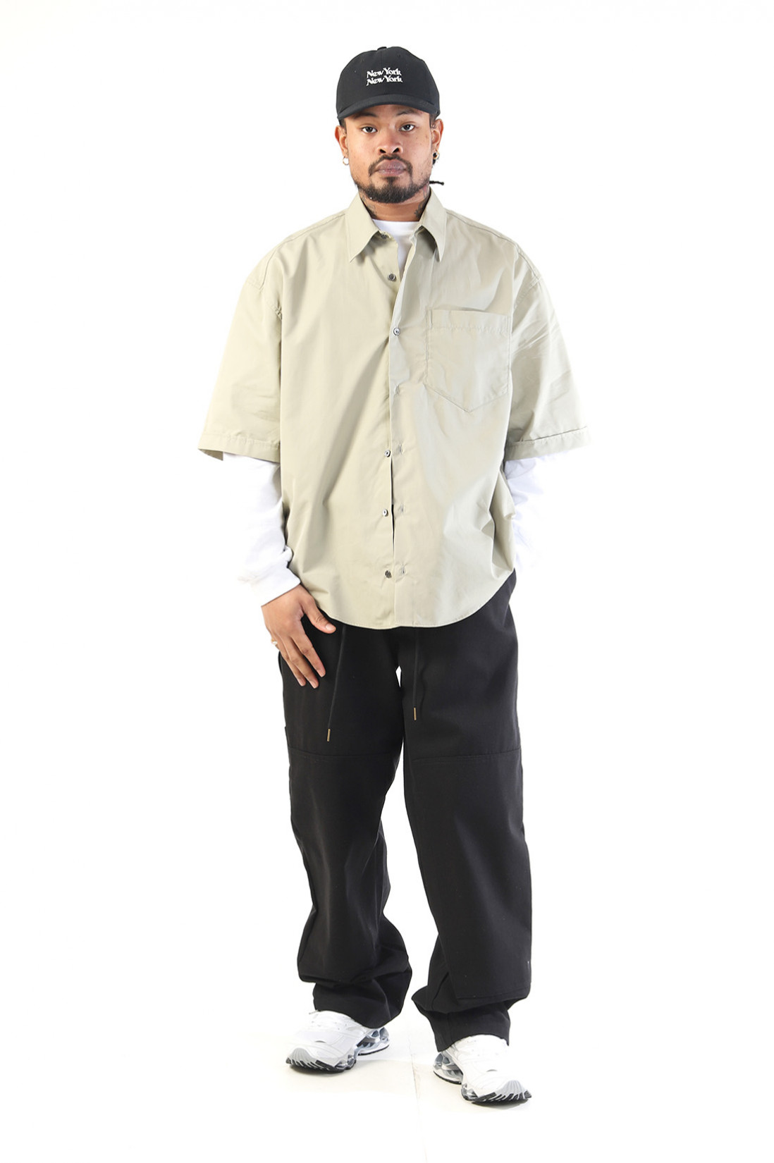 Double knee work pants Black