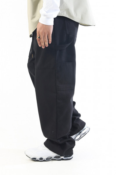 Costes Double knee work pants Black - GRADUATE STORE