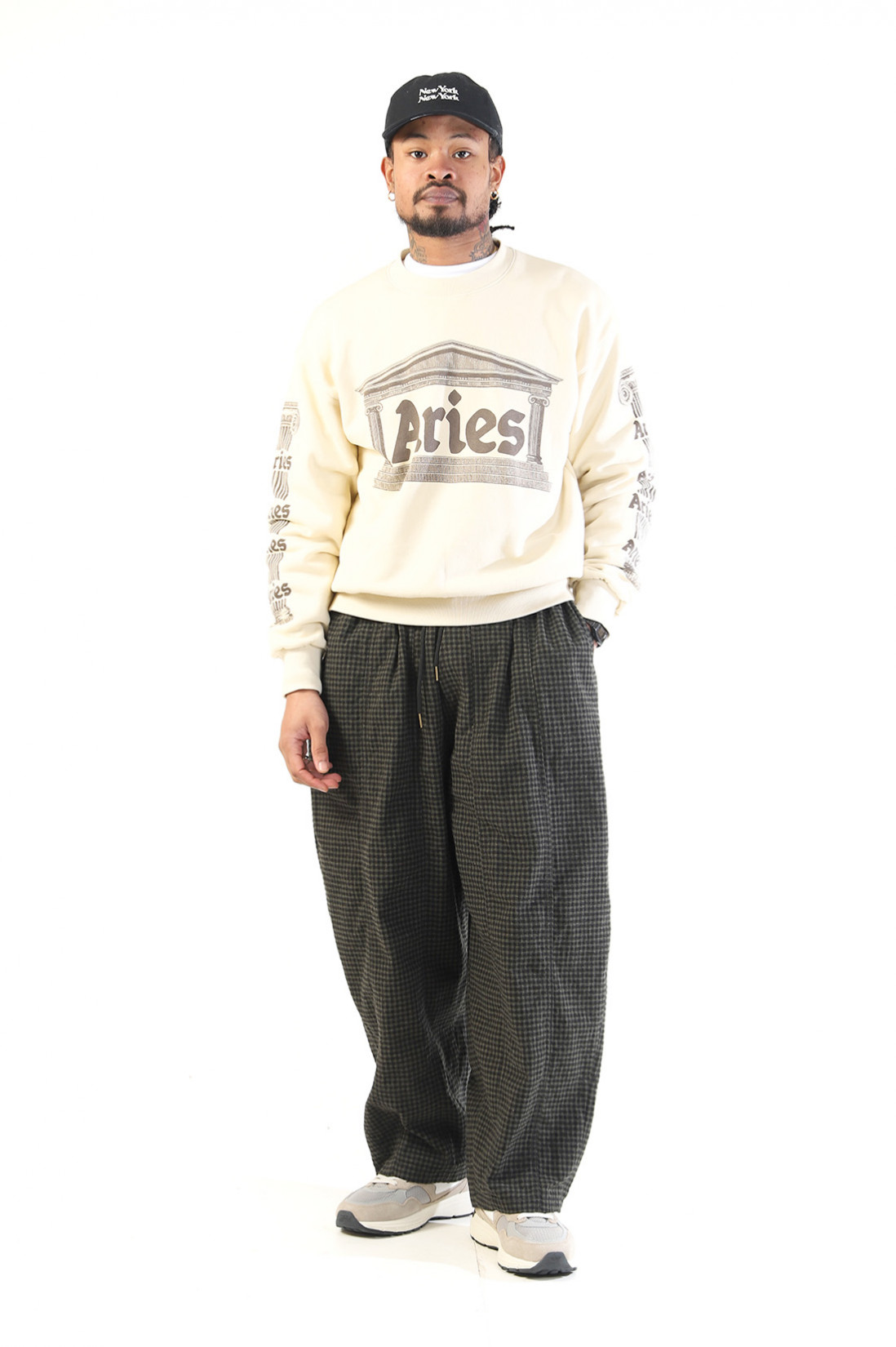 Kouri check pants Khaki