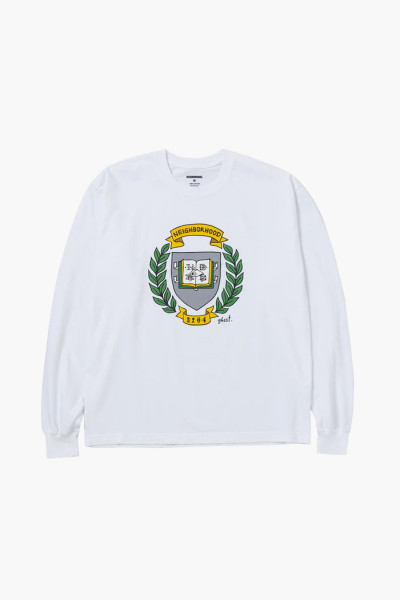 Neighborhood Nh. crest ls-4 tee White - GRADUATE STORE