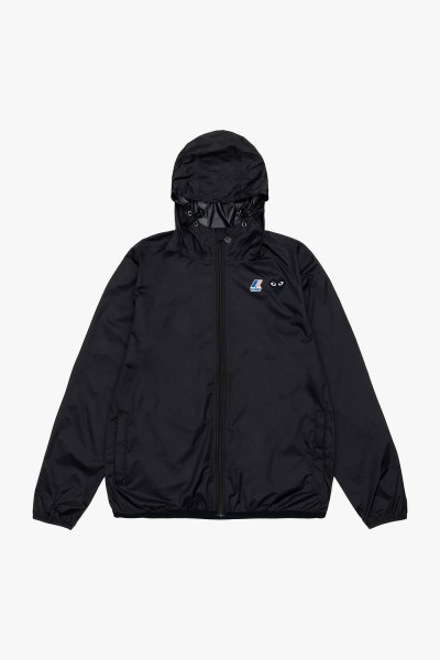Kway x cdg K-way hoodie zip black emblem Black - GRADUATE STORE