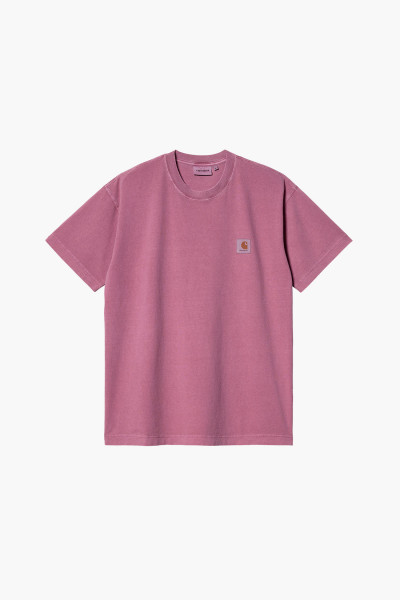 Carhartt wip S/s nelson tee garment dyed Magenta - GRADUATE STORE