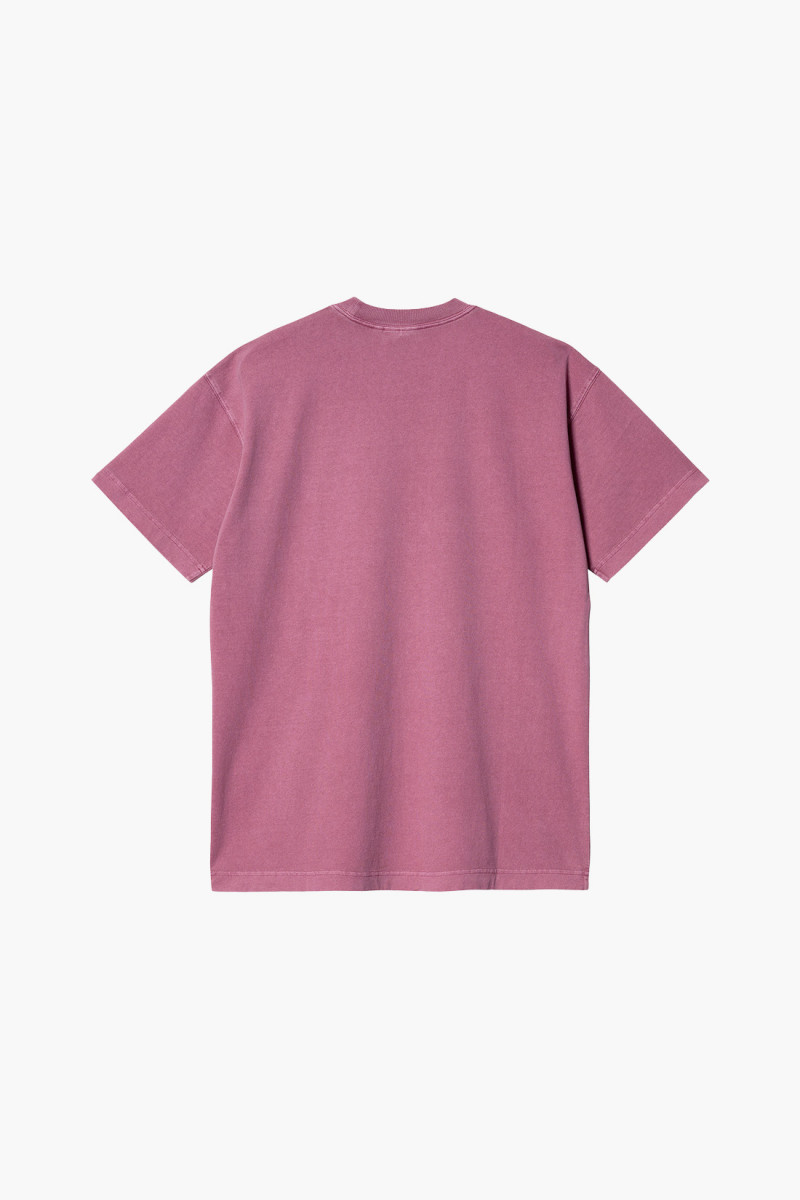 S/s nelson tee garment dyed Magenta