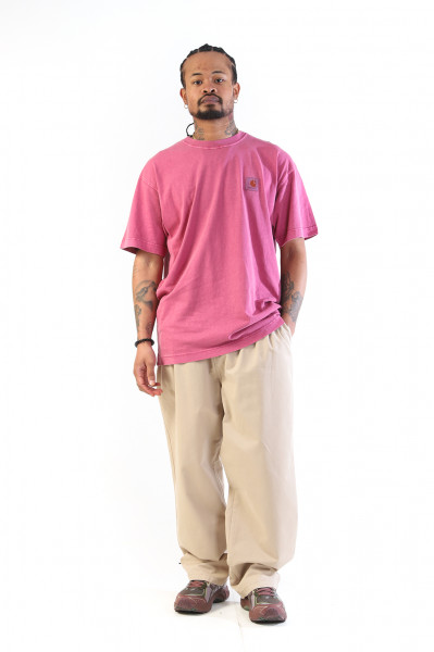 S/s nelson tee garment dyed Magenta